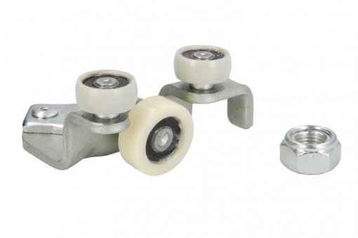 Ghidaj cu role, usa culisanta Superior Dreapta (balama superioara) potrivit CITROEN JUMPER I, JUMPER II; FIAT DUCATO; PEUGEOT BOXER 12.01-
