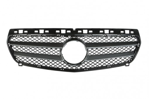 Grila radiator (argintiu/negru, TÜV) potrivit MERCEDES A (W176) 1.5D-2.2D 06.12-05.18