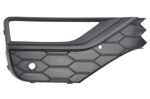 Grila ventilatie bara fata dreapta (cu dungă neagra, cu orificii lampa ceata, plastic, negru) potrivit VW AMAROK 2H 05.16-05.22