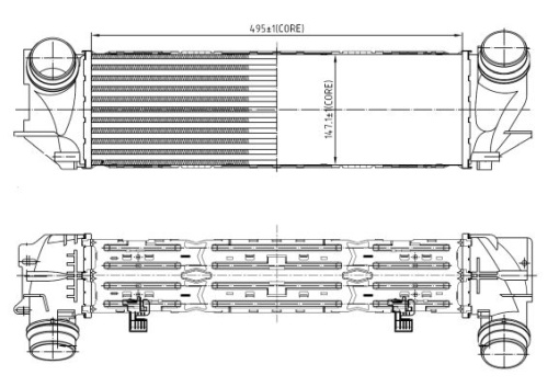 Intercooler potrivit BMW 5 (F10), 5 (F11), 5 GRAN TURISMO (F07) 2.0/3.0 03.10-02.17