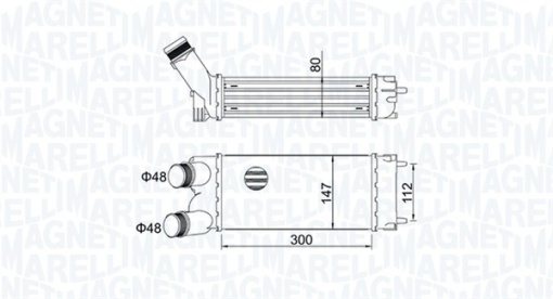 Intercooler potrivit CITROEN BERLINGO, BERLINGO MULTISPACE, BERLINGO/MINIVAN; PEUGEOT PARTNER, PARTNER TEPEE, PARTNER/MINIVAN 1.6D 04.08-