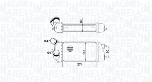 Intercooler potrivit CITROEN C2, C3 I, C3 PLURIEL 1.4D 02.02-
