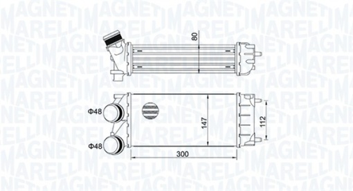 Intercooler potrivit DS DS 4, DS 5; CITROEN BERLINGO, BERLINGO MULTISPACE, BERLINGO/MINIVAN, C4 GRAND PICASSO I, C4 II, C4 PICASSO I, DS4, DS5; PEUGEOT 3008 I, 308, 308 I 1.2/1.6/1.6D 04.08-