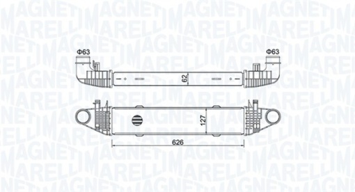 Intercooler potrivit MERCEDES C T-MODEL (S204), C (W204), GLK (X204) 1.6-3.5 01.07-06.15