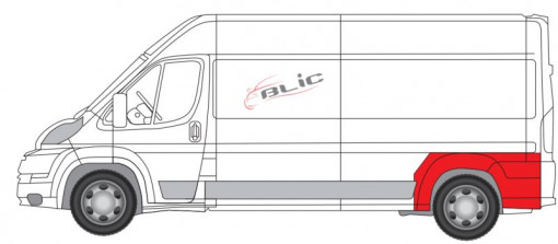 Kit reparatie aripa Spate Stanga potrivit CITROEN JUMPER I, JUMPER II; FIAT DUCATO; PEUGEOT BOXER 04.06-