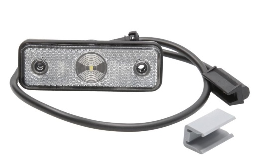 Lumina clarificare lumini stanga/dreapta; FLATPOINT I, alb, LED, inaltime 31mm; latime 96mm, in relief, lungime cablu 500mm 24V (FLATPOINT I)