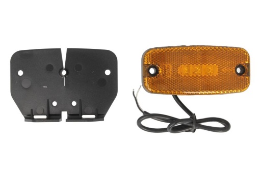 Lumina delimitare stanga/dreapta, galben, LED, inaltime 22mm; latime 111mm; adancime 75mm, surub/fixare orizontala, lungime cablu 500mm, 12/24V (IPIP67)