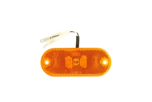 Lumina delimitare stanga/dreapta, portocaliu, LED, inaltime 45mm; latime 110mm; adancime 13mm lungime cablu 165mm, fara prindere, 24V - Img 1