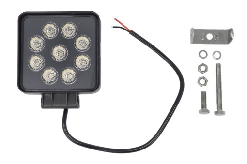 Lumina lucru (LED, 12/24/30V, 22W, 1800lm, numar diode: 9x3W, inaltime: 109mm, latime: 109mm, adancime: 50mm, lungime cablu: 0,45m, lumina dispersata)