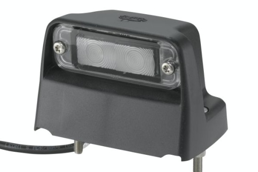 Lumina numar inmatriculare (LED, 12/24V, culoare: gri, culoare sticla: transparent, 63x93mm, lungime cablu: 1300mm, conector: SUPERSEAL) potrivit KOGEL; SCHMITZ