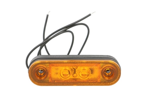 Lumini clarificare stanga/dreapta, forma: oval, portocaliu, LED, inaltime 22,8mm; latime 79,5mm; adancime 13mm, suprafata, lungime cablu 300mm, 12/24V (in orificiu 44x17mm; oval cu saiba HOR 72)