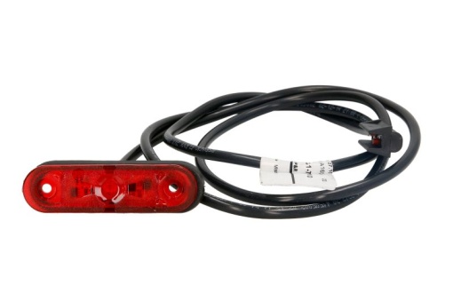 Lumini clarificare stanga/dreapta; POSIPOINT II, rosu, LED, inaltime 24mm; latime 80mm; adancime 20mm, în relief, lungime cablu 1500mm, 12/24V (cu clema pentru fir plat, POSIPOINT II)