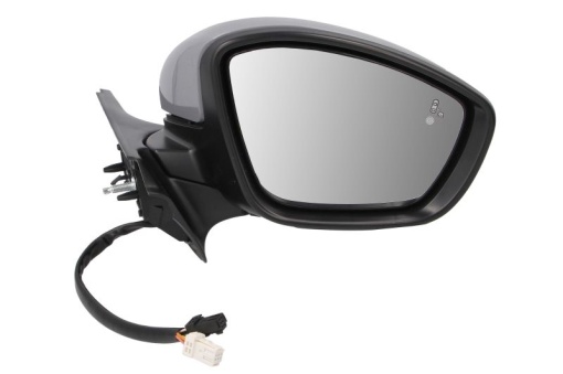 Oglinda laterala dreapta (electric, convex, cu incalzire, asistent benzi, grund, rabatare electrica, cu semnalizare, cu senzor temperatura) potrivit CITROEN C3 III 12.16-09.20