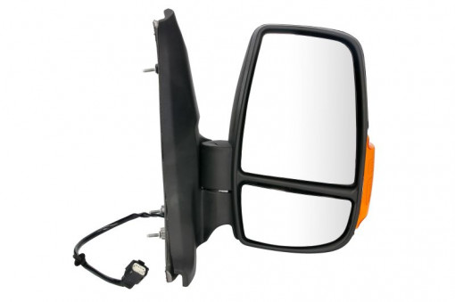 Oglinda laterala Dreapta electric, convexa, incalzita, crom, mic de statura potrivit FORD TRANSIT, TRANSIT V363