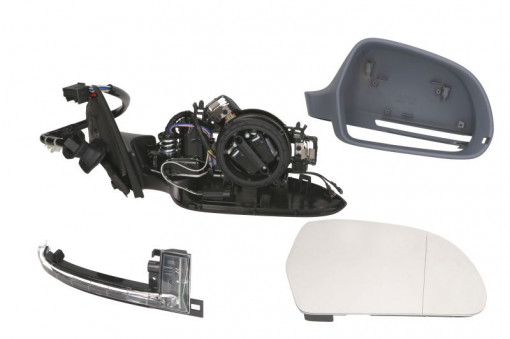 Oglinda laterala Dreapta electrica, asferica, incalzita, crom, pliabil electric potrivit AUDI A4 ALLROAD B8, A4 B8