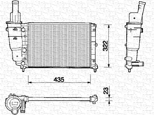 Radiator motor (Manual) potrivit FIAT PUNTO; LANCIA Y 1.1/1.2