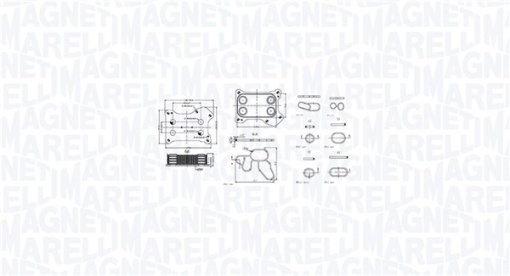 Radiator ulei potrivit ALFA ROMEO MITO; CHEVROLET AVEO; FIAT DOBLO, DOBLO CARGO, DOBLO/MINIVAN, GRANDE PUNTO, IDEA, LINEA, PUNTO EVO, PUNTO EVO/HATCHBACK, STRADA; LANCIA MUSA 1.3D/1.4/1.6D 05.04-