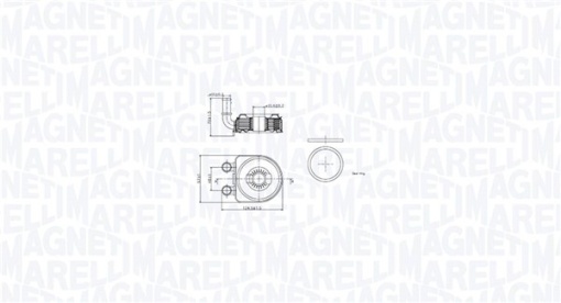 Radiator ulei potrivit CITROEN BERLINGO, BERLINGO/MINIVAN, C4, C4 I, C5 I, XSARA, XSARA PICASSO, XSARA/HATCHBACK, XSARA/KOMBI; PEUGEOT 206, 306, 306/HATCHBACK, 307, 406, 407 1.8/1.9D/2.0 06.96-12.15 - Img 1