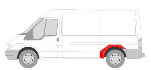 Segment reparatie aripa spate stanga medium/varianta lunga FORD TRANSIT dupa 2000