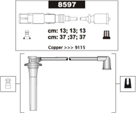 Set cablaj aprindere potrivit SMART CABRIO, CITY-COUPE 0.6 07.98-01.04