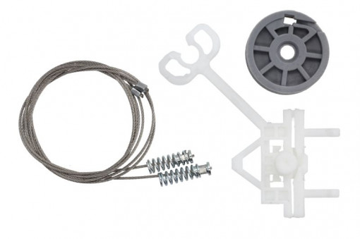 Set reparatie macara geam spate stanga (set) potrivit CITROEN NEMO, NEMO/MINIVAN; FIAT FIORINO/MINIVAN, QUBO; PEUGEOT BIPPER, BIPPER TEPEE 11.07-