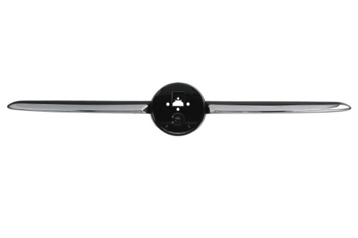 Spoiler bara Fata cu gaura emblemei, plastic, crom potrivit ABARTH 500 / 595 / 695, 500C / 595C / 695C; FIAT 500 05.16- 07.15-