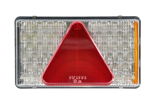 Stop spate dreapta MULTI LED (LED, 24V, cu intermitent, cu lumina de ceata, lumina de marșarier, cu lumina stop, lumini parcare, reflector triunghiular, lumina laterala)