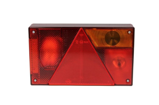 Stop spate dreapta MULTIPOINT I (12/24V, cu intermitent, cu lumina de ceata, cu lumina stop, lumini parcare, cu lumina placuta inmatriculare, reflector triunghiular; fara bec)