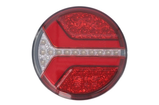 Stop spate stanga/dreapta ECOrotund (LED, 12/24V, cu intermitent, cu stop, lumina de parcare, fara proiector, surub, conector: 2x SuperSeal 2PIN/AMP 7PIN)