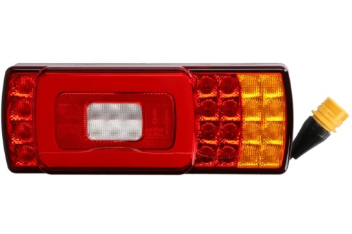 Stop spate stanga ECOFAB (LED, 10/12/24/30V, cu intermitent, cu lumina de ceata, lumina de marșarier, cu lumina stop, lumini parcare, reflector, lungimea cablu : 0,3m, fixare orizontala/Vertical fitting, conector: ASS2