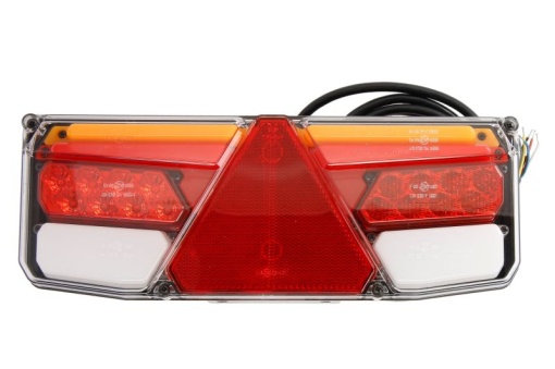 Stop spate stanga (LED, 12/24V, cu intermitent, cu far ceață, lumina de marșarier, cu stop, lumină de parcare, reflector triunghiular, semnalizator dinamic)
