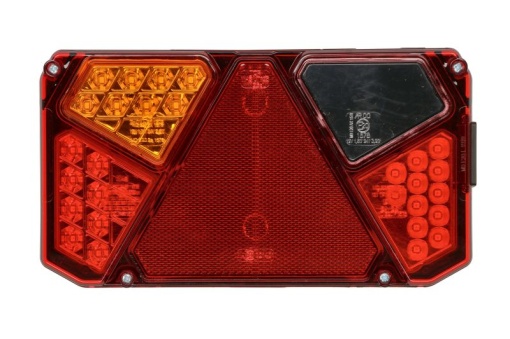 Stop spate stanga (LED, 12/24V, cu intermitent, cu lumina de ceata, cu stop, lumina de parcare, cu iluminare placuta, reflector triunghiular)