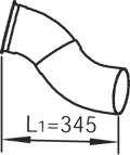 Teava esapament (lungime:345/370mm) potrivit VOLVO FM12 D12C340-D12D420 08.98-09.05