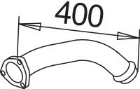 Teava esapament (lungime:420mm) potrivit MERCEDES