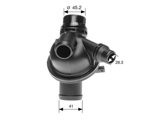 Termostat lichid racire (103°C) potrivit BMW 6 (F12), 6 (F13), 6 GRAN COUPE (F06), 7 (F01, F02, F03, F04) 3.0/3.0H 07.11-10.18