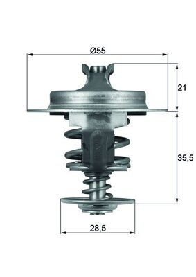 Termostat lichid racire (83°C) potrivit CITROEN BERLINGO, BERLINGO/MINIVAN, BX, C15, C15/MINIVAN, C4 I, C5 I, C5 II, C5 I/KOMBI, C8, EVASION, JUMPER I, JUMPY I, XANTIA 1.6-2.2D 10.85-