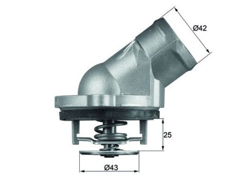 Termostat lichid racire (87°C) potrivit MERCEDES C (CL203), C T-MODEL (S202), C T-MODEL (S203), C (W202), C (W203), CLK (A208), CLK (A209), CLK (C208), CLK (C209), CLS (C218) 2.4-5.5 12.96-