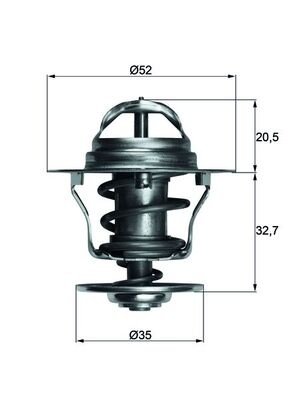 Termostat lichid racire (88°C) potrivit FORD C-MAX, COUGAR, COURIER, ECONOVAN, ESCORT CLASSIC, ESCORT IV, ESCORT IV EXPRESS, ESCORT V, ESCORT V EXPRESS, ESCORT VI, ESCORT VI/KOMBI 1.4-2.9 03.86-