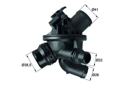Termostat lichid racire (97°C, in carcasa) potrivit BMW 5 (F10), 5 (F11), 7 (F01, F02, F03, F04) 2.5/3.0 09.08-12.15