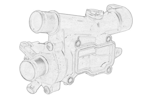 Termostat lichid racire potrivit CITROEN JUMPY III, SPACETOURER; FIAT DUCATO; OPEL VIVARO C; PEUGEOT EXPERT, TRAVELLER 2.0D/2.2D 09.20-