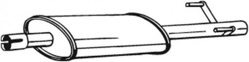 Toba esapament intermediara potrivit MERCEDES SPRINTER 2-T (B901, B902), SPRINTER 3-T (B903), SPRINTER 4-T (B904) 2.1D/2.7D 04.00-05.06