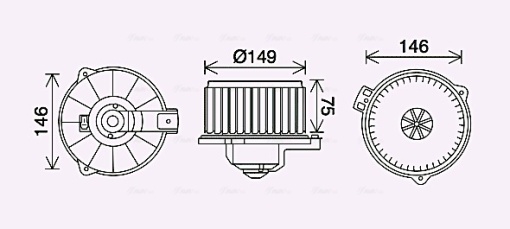Ventilator habitaclu potrivit TOYOTA AVENSIS, CARINA E VI, COROLLA, COROLLA VERSO 1.4-2.4 04.92-03.09