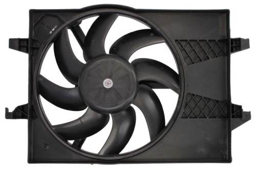 Ventilator radiator (cu carcasa) potrivit FORD FIESTA V, FOCUS C-MAX, FOCUS II, FUSION 1.25-2.0D 11.01-12.12