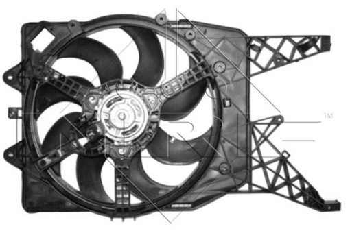 Ventilator radiator (cu carcasa) potrivit OPEL CORSA D, CORSA D/HATCHBACK 1.3D-1.7D 07.06-08.14