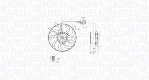 Ventilator radiator potrivit AUDI A3, TT; SEAT AROSA, CORDOBA, IBIZA III, IBIZA IV, LEON, TOLEDO II; SKODA FABIA I, FABIA I PRAKTIK, FABIA II, OCTAVIA I, OCTAVIA II, OCTAVIA I/KOMBI 1.0-2.3 10.94-05.15