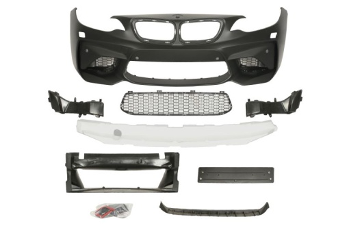 Bara Fata, set, pachet M, cu locas spalator faruri, cu locas senzorii parcare, grunduit potrivit BMW 2 F22, F87, 2 F23 10.13-06.16