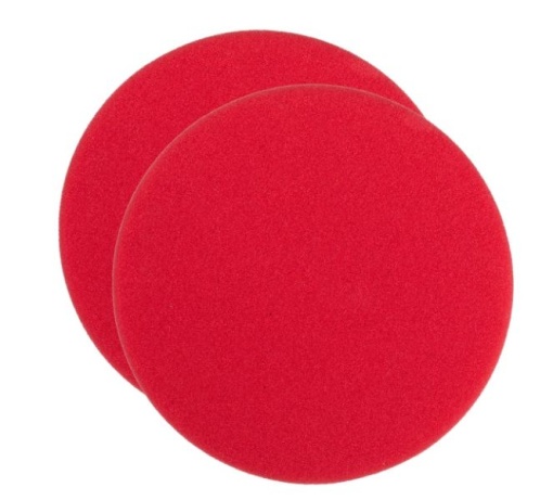 Burete abraziv lustruire SPONGE RED COARSE 160 / 20 MM - 2 PC, tip: tare, diametru: 150/160 mm, grosime: 20 mm, culoare: rosu, suporturi de montare: cârlig și buclă, 2 buc