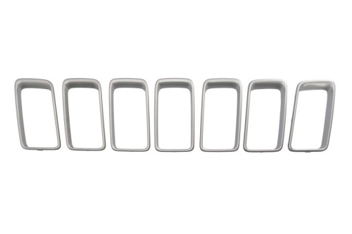Cadru grila fata mijloc (set, argintiu) potrivit JEEP GRAND CHEROKEE IV 05.13-