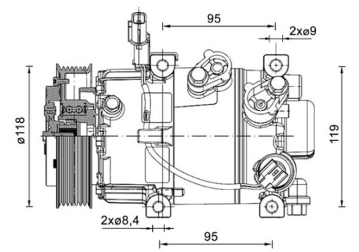 Compresor climatizare potrivit HYUNDAI I20 II 1.2/1.2LPG 11.14-