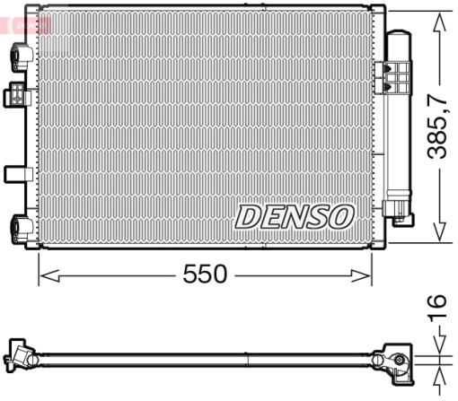 Condensator climatizare (cu uscator) potrivit FORD C-MAX II, GRAND C-MAX 1.6D 12.10-06.19